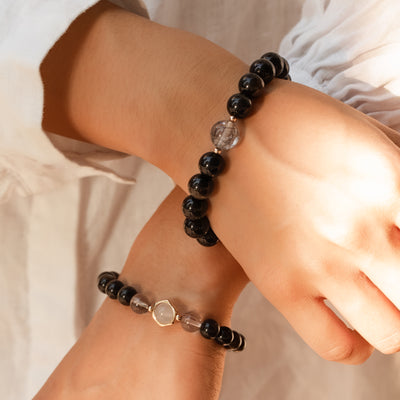 Twin Flame Obsidian Bracelets