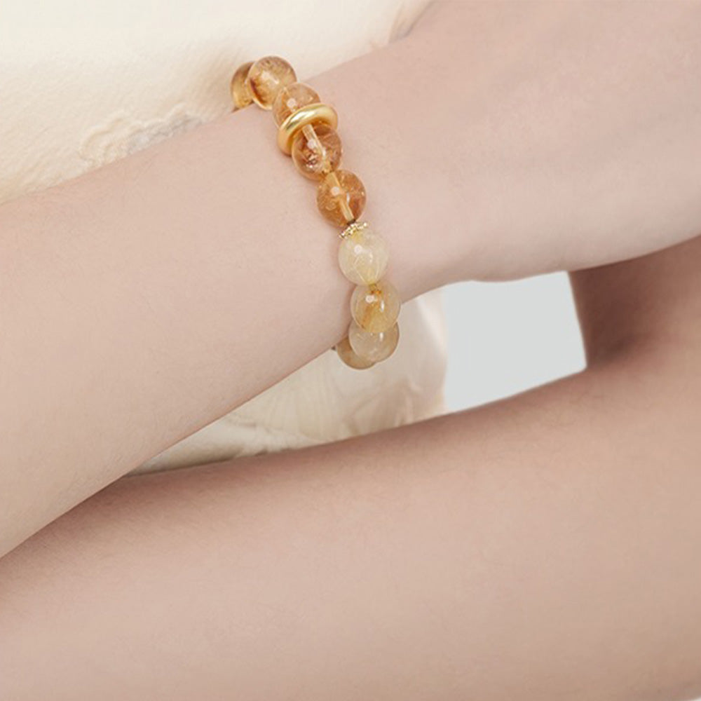The Golden Rutile Wealth Stream Bracelet