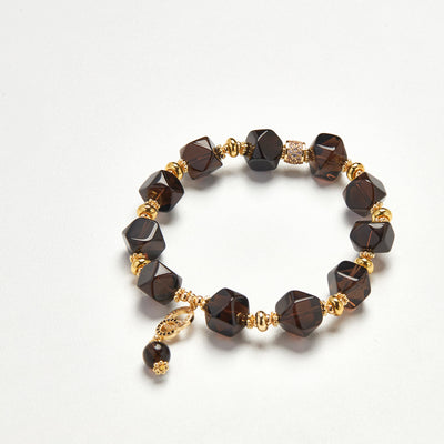 Golden Ember Smoky Quartz Bracelet