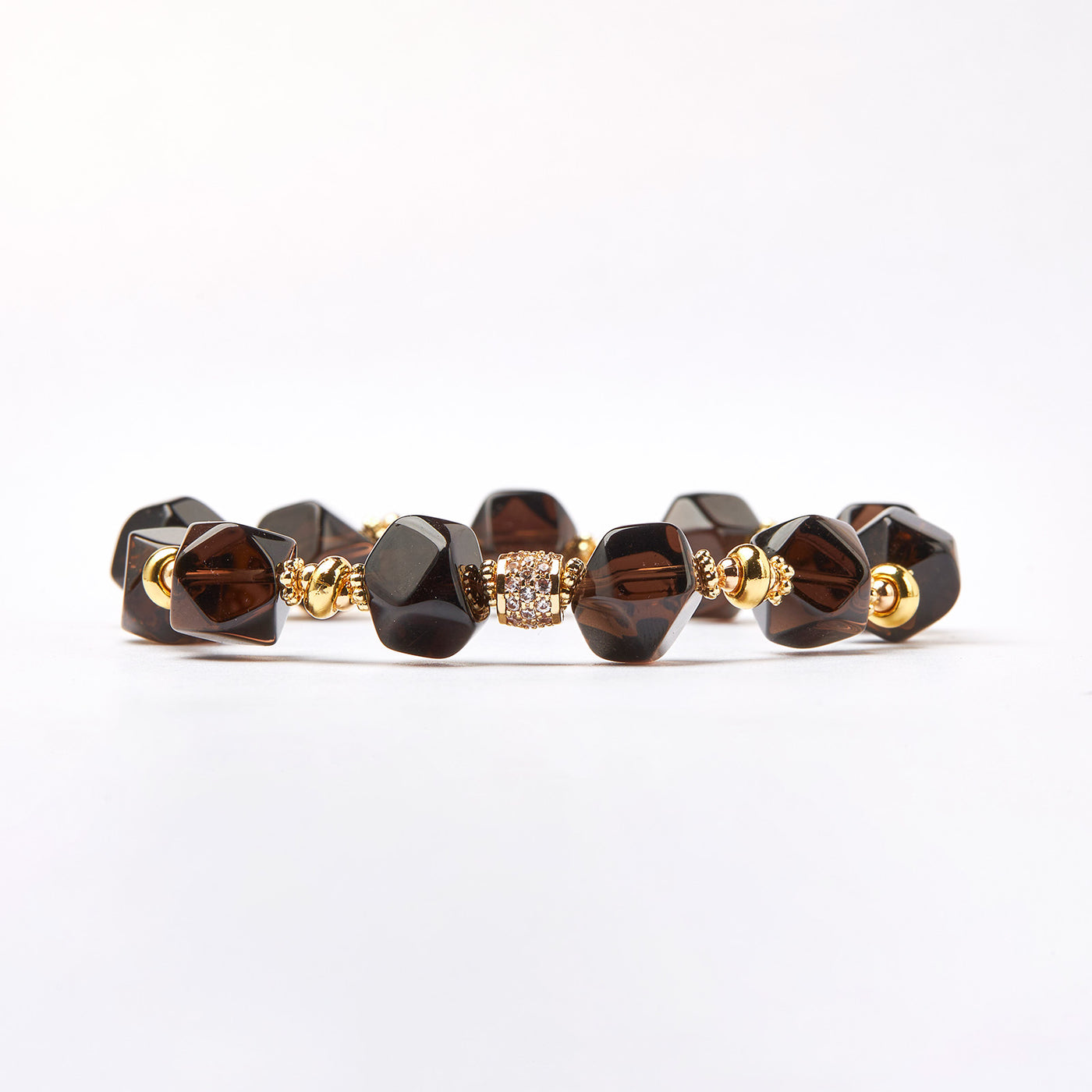 Golden Ember Smoky Quartz Bracelet