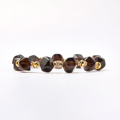 Golden Ember Smoky Quartz Bracelet