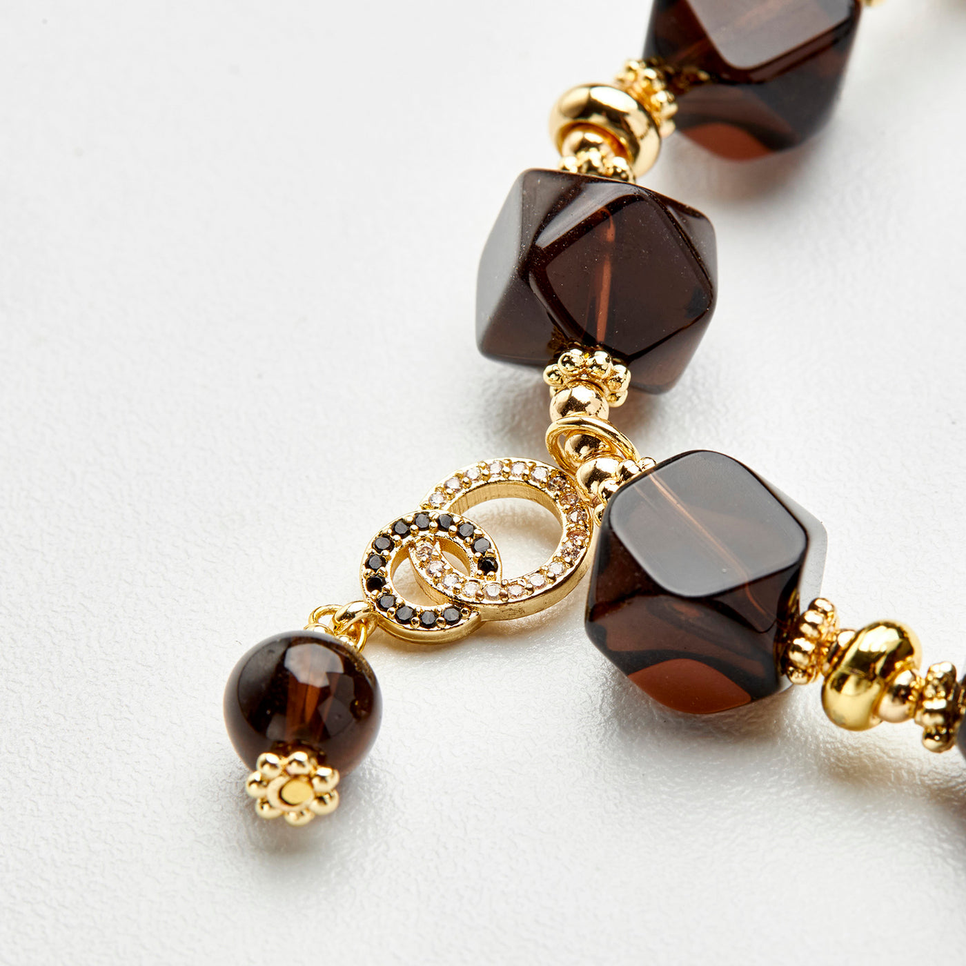 Golden Ember Smoky Quartz Bracelet
