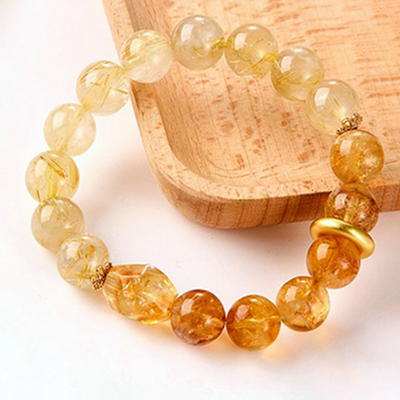 The Golden Rutile Wealth Stream Bracelet