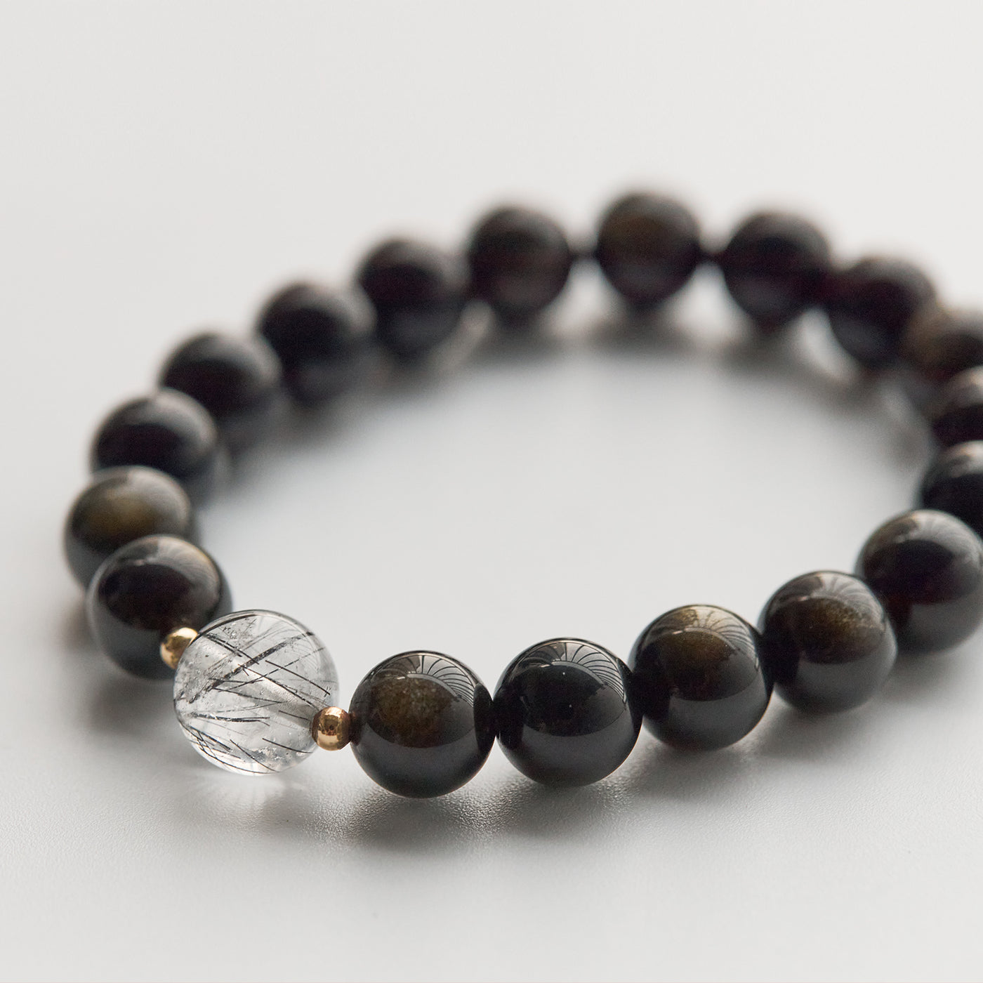 Twin Flame Obsidian Bracelets