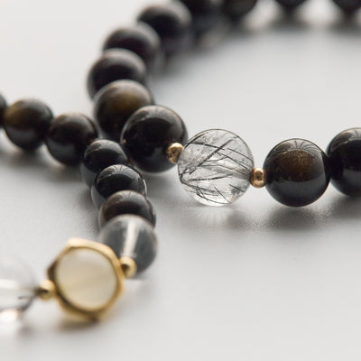 Twin Flame Obsidian Bracelets