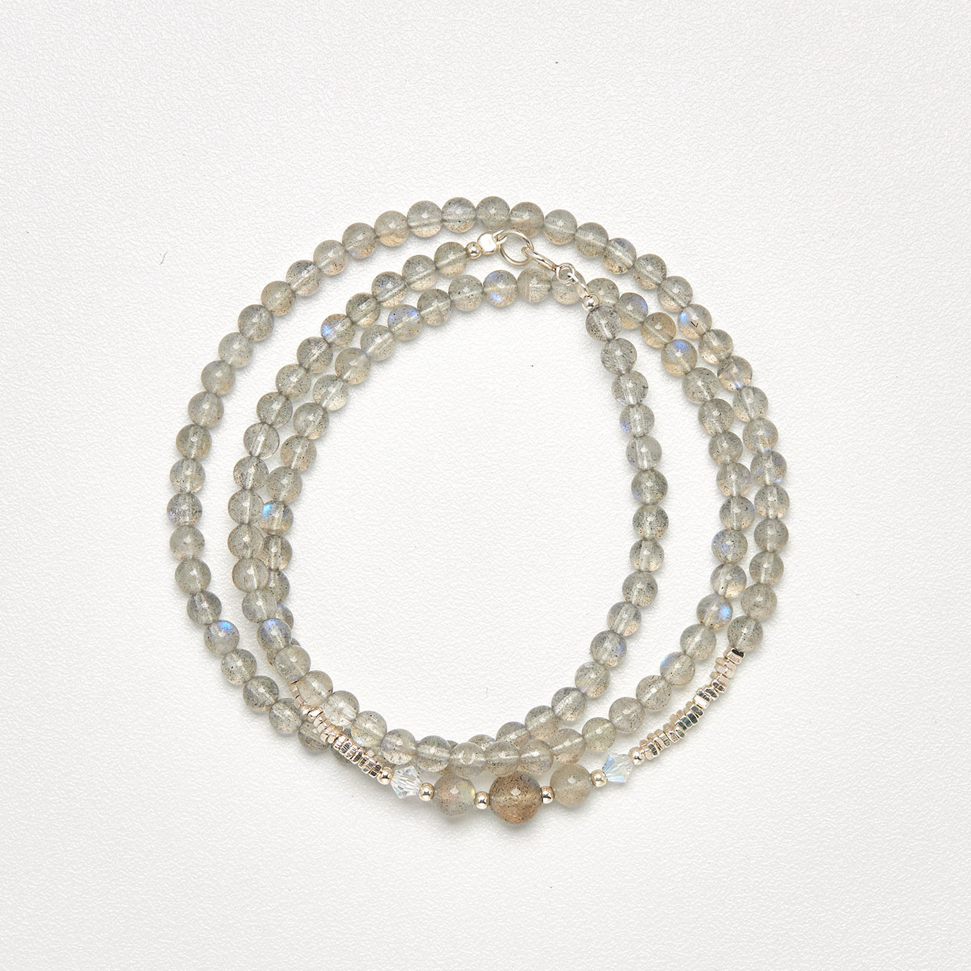 Lunar Veil Triple-Wrap Necklace & Bracelet