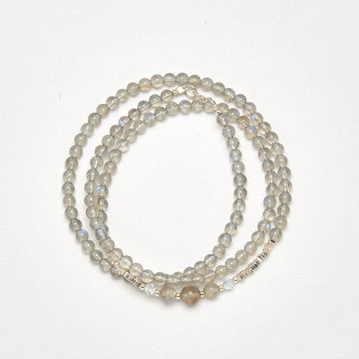 Lunar Veil Triple-Wrap Necklace & Bracelet