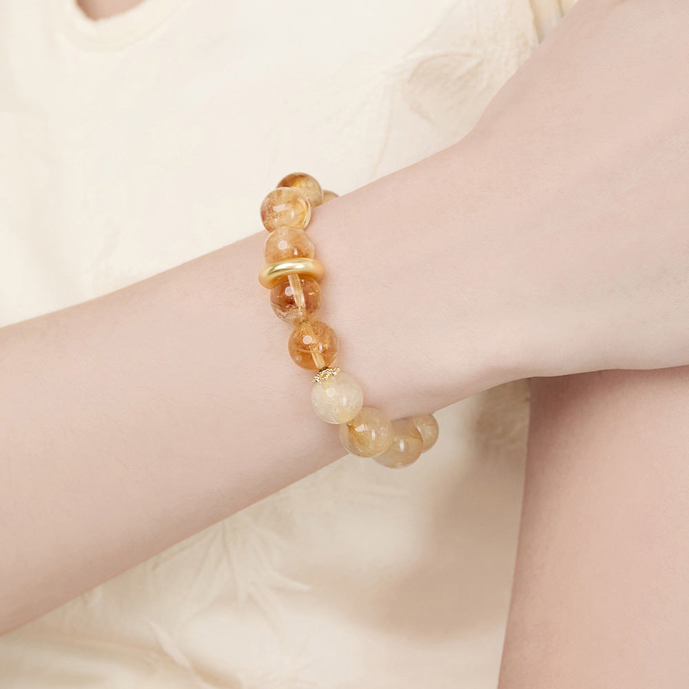 The Golden Rutile Wealth Stream Bracelet