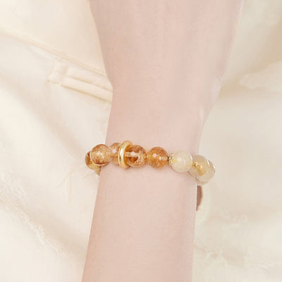 The Golden Rutile Wealth Stream Bracelet