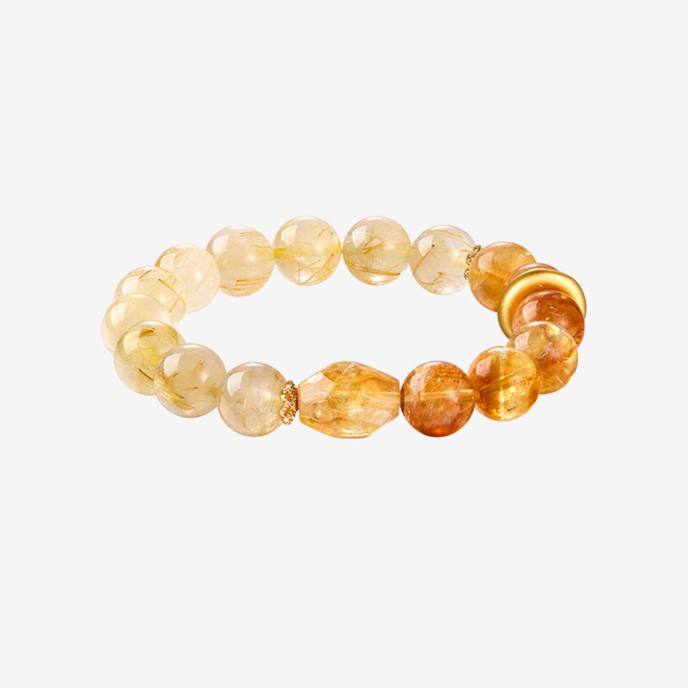 The Golden Rutile Wealth Stream Bracelet