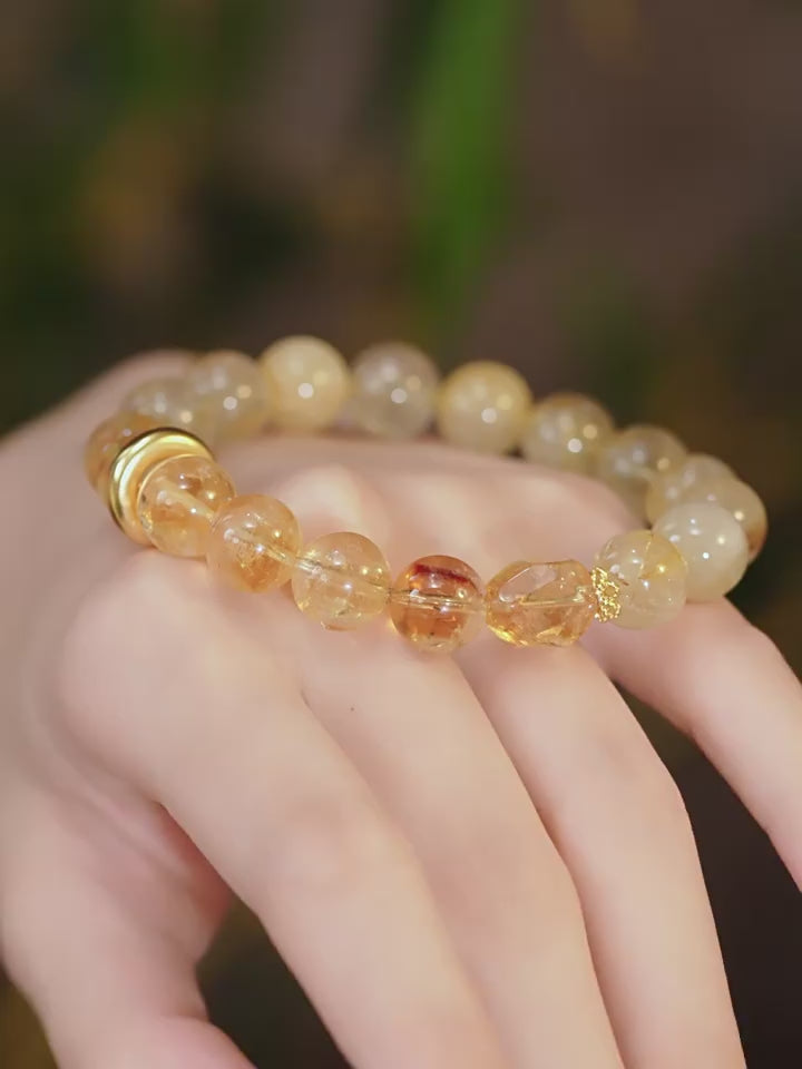 The Golden Rutile Wealth Stream Bracelet