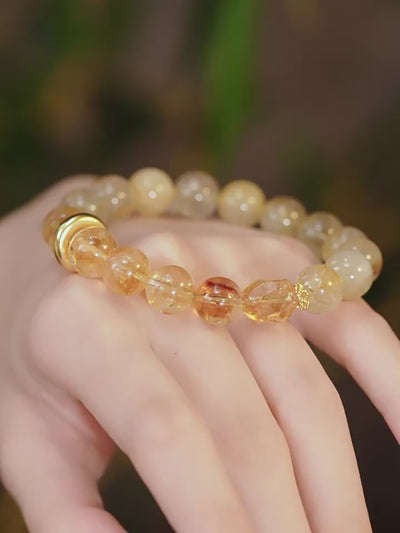 The Golden Rutile Wealth Stream Bracelet